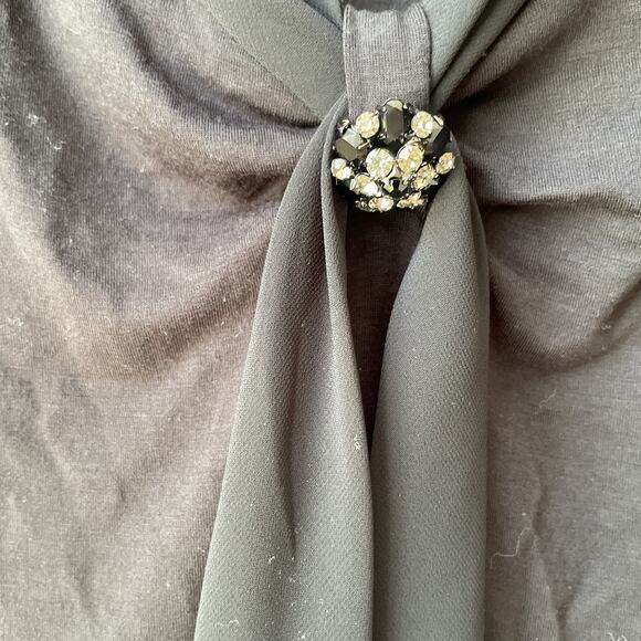 Causal Corner Womens Black Long Sleeve Blouse Size XL Sheer Lightweight - Picture 8 of 9